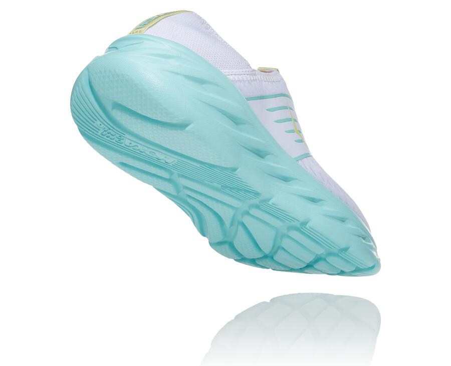 Hoka One One Womens Sandals - ORA Recovery - White/Blue - KAGV30891